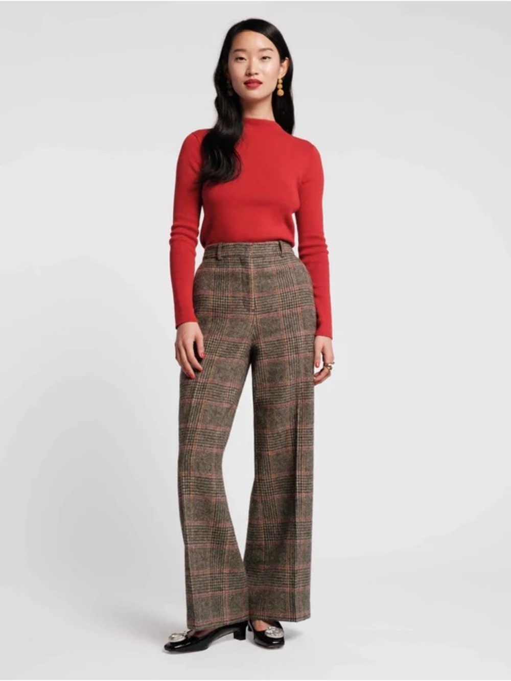 NWT women’s PLUS SIZE FRANCES VALENTINE Newbury plaid wool pants size 18